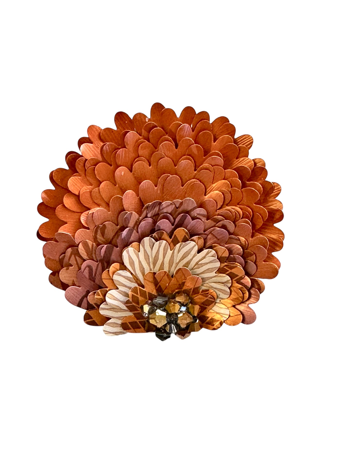 Maxi spilla Orange Peacock