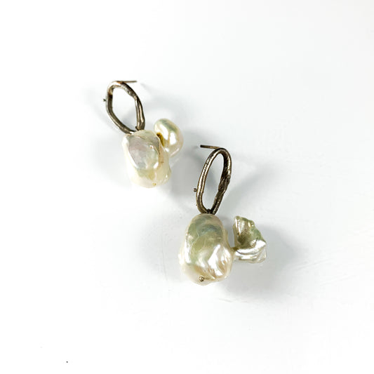 Creatura cristallina Orecchini con perle barocche