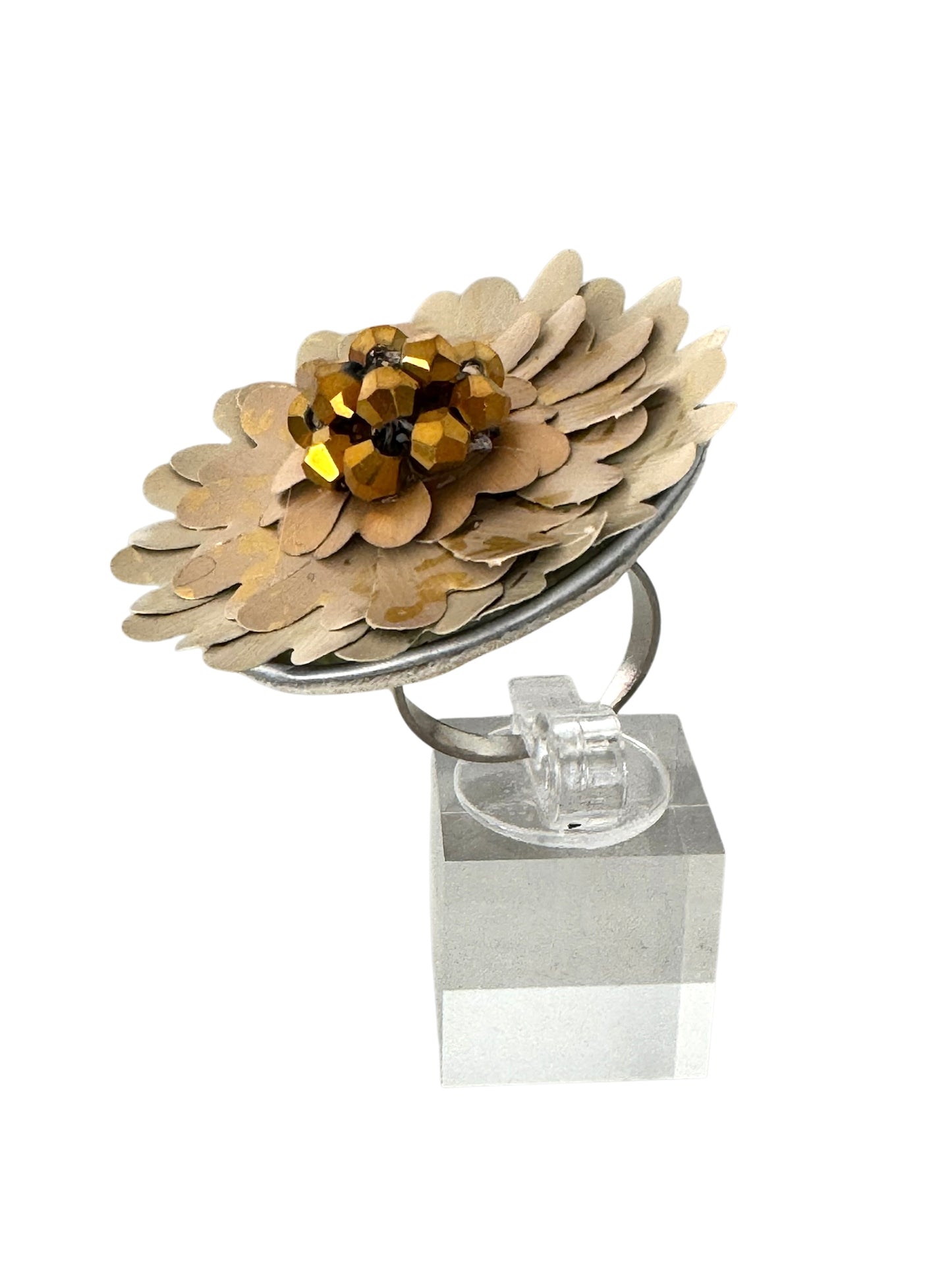 Anello golden peacock