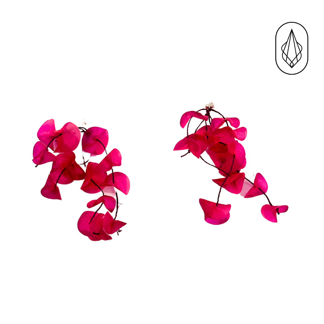 Bougainvillea earrings