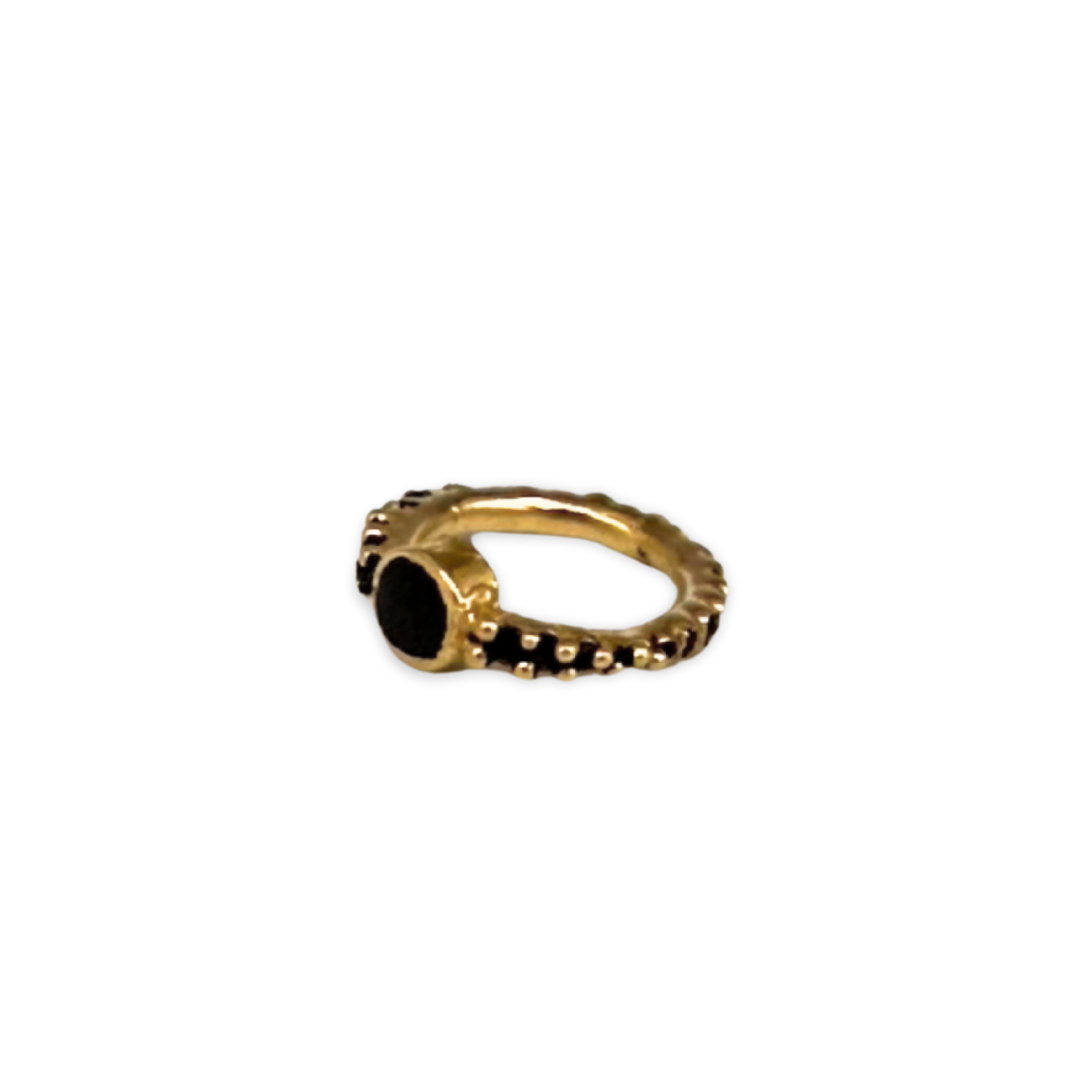 Belladonna: Black Enamel Mini Signet Ring