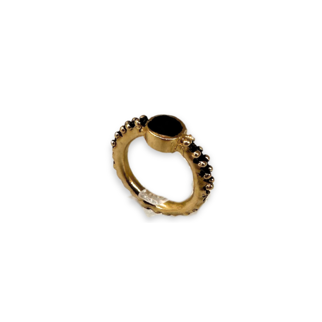 Belladonna: Black Enamel Mini Signet Ring