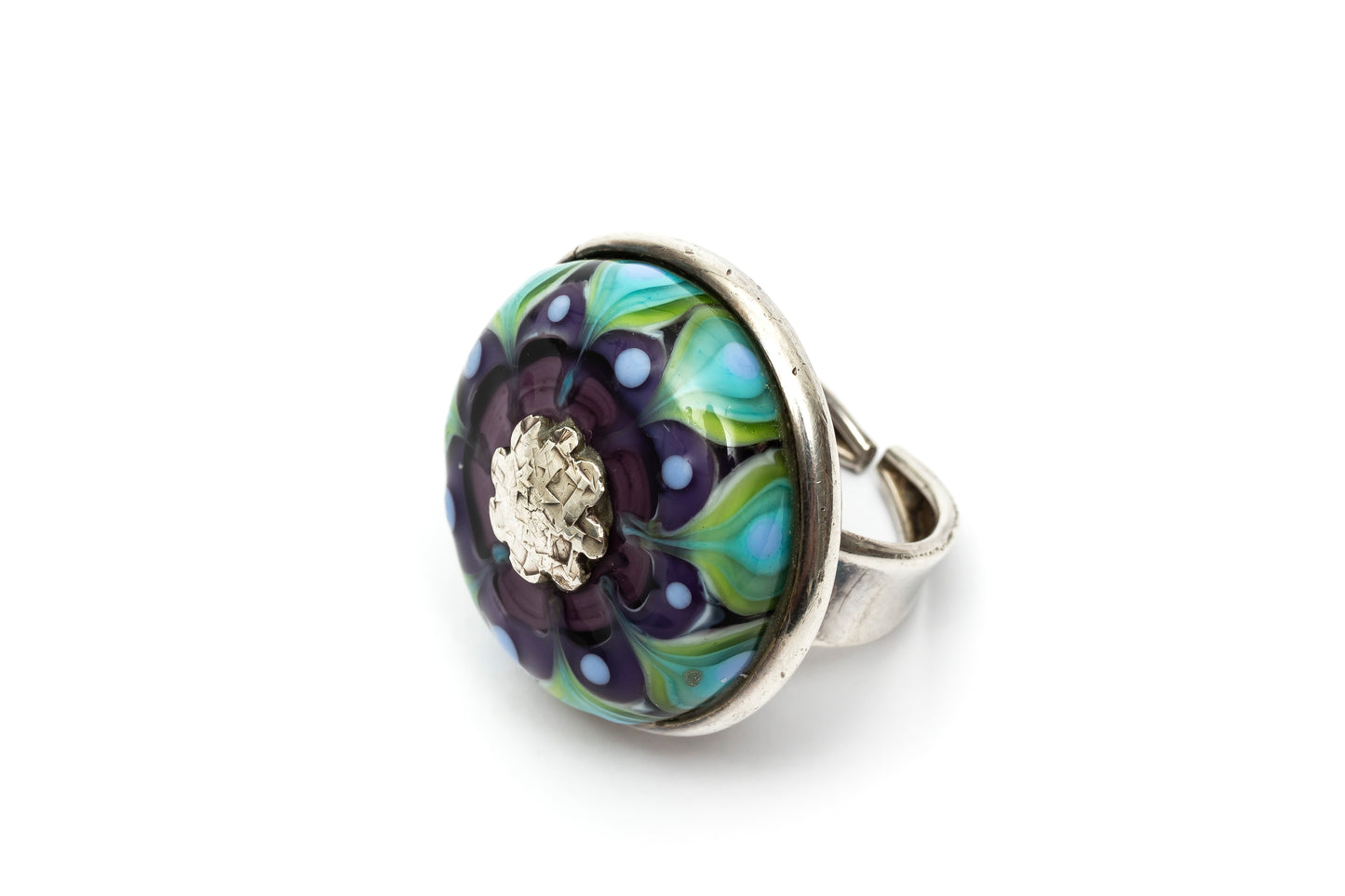 Dinamic silver ring