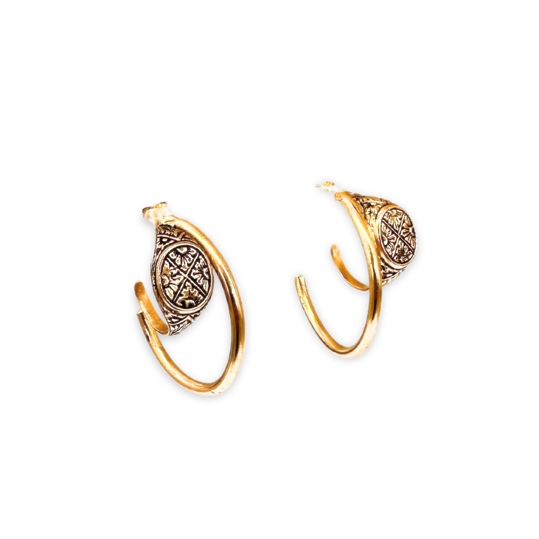 Chimera: orecchini hoops con chevalier doppi