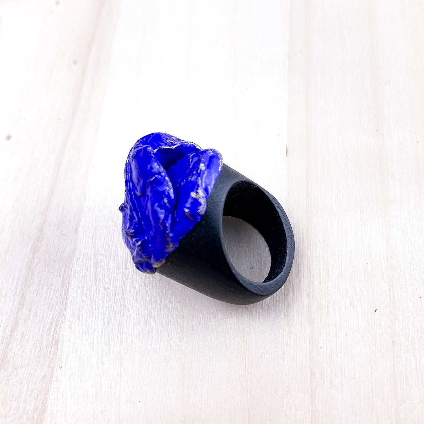Wood and resin scented ring