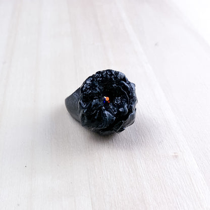 Petals and crystal scented ring